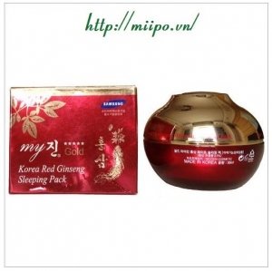 Korea Red Ginseng sleeping pack My Gold Kem Hồng Sâm Dưỡng Trắng Da và Chống Lão Hóa Ban Đêm